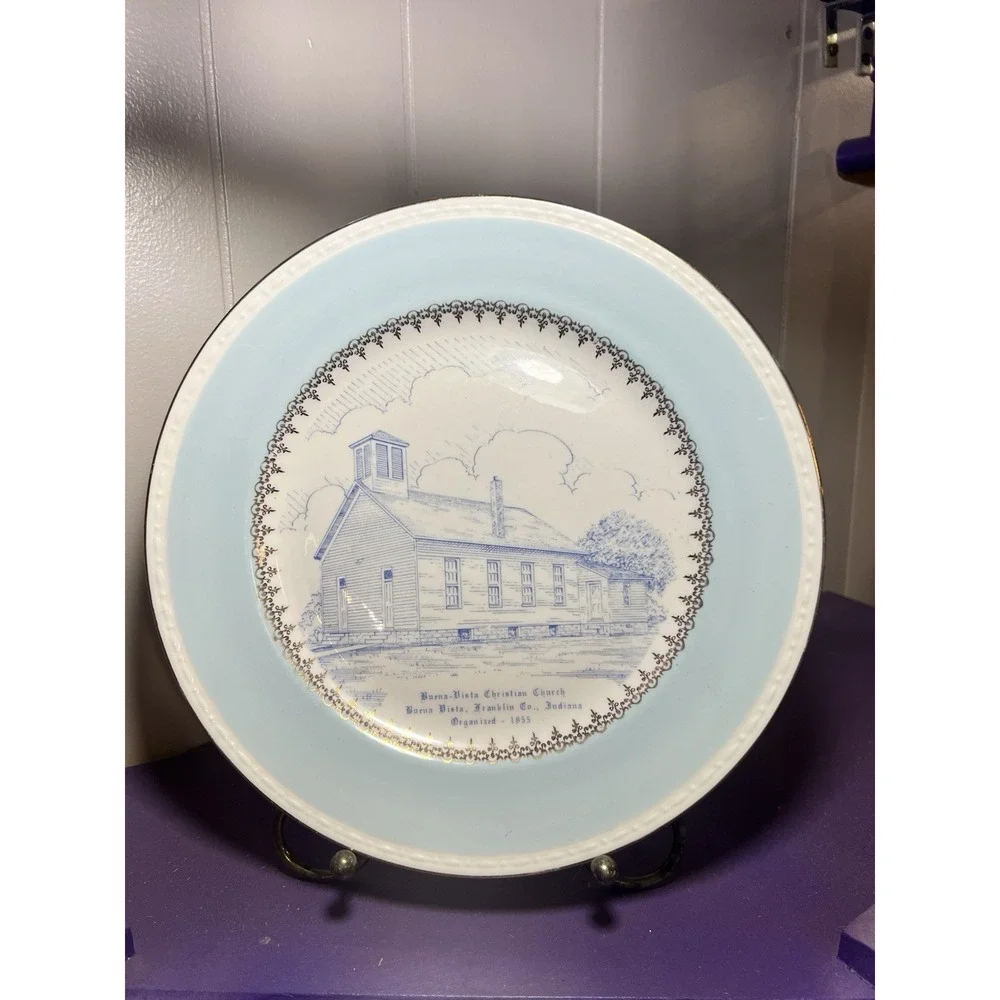 World Wide‎ Art Commemorative Plate Buena Vista Christian Church 1855